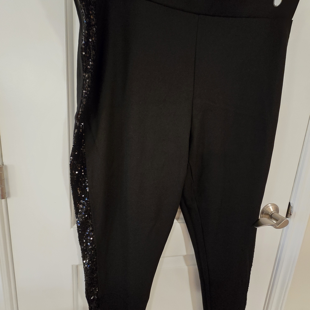 Black Sequin Women's Pants